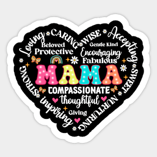 Retro Mama Grandma Auntie, Nana, Blessed Mom, Mom Life, Mother's Day Sticker